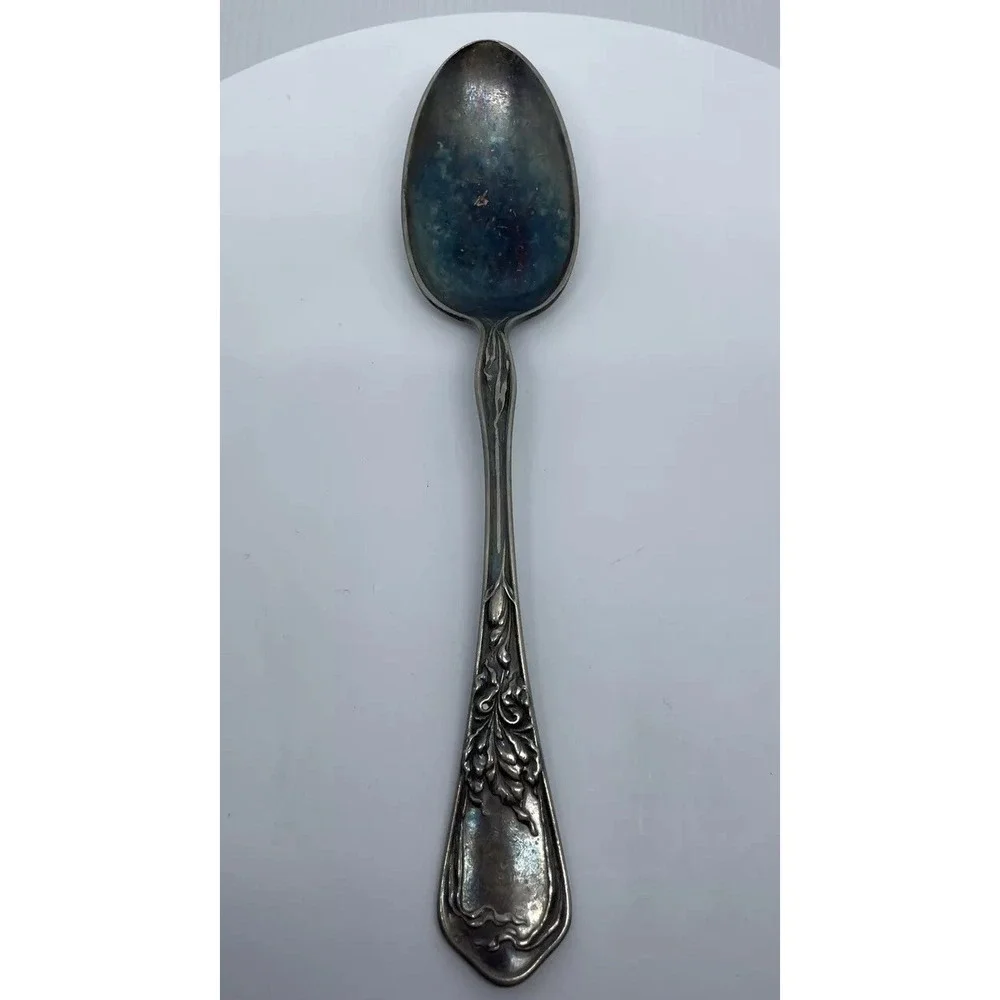 Vintage Wallace Antique Sterling Silver Plated Serving Spoon 71/4